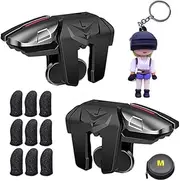 13 in 1 Mobile Phone Controller Gaming Combo, 4 Triggers L2R2 Mobile Phone Game Controller for PUBG/Call of Duty/Rules of Survival, Aim & Fire Trigger for iPhone & Android Phones