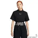 在飛比找遠傳friDay購物優惠-Nike 女裝 短袖上衣 短版 刺繡 Logo 黑 FB82