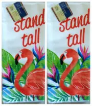 Home Collection Kitchen Towel Polyester ~ Set of 2 Flamingos Stand Tall