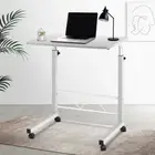 Adjustable Wooden Laptop Study Desk Sofa Bed Side Portable Mac Table Stand White