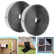 5X Self Adhesive Hook & Loop Tape 25mm x 1m Strips with Black Backing