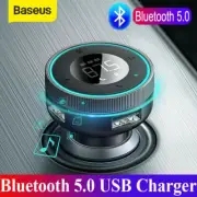Baseus Bluetooth 5.0 Radio MP3 Car Kit Wireless FM Transmitter Dual USB Charger
