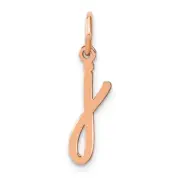 10K Rose Gold Lower case Letter J Initial Charm