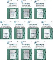 50 Schmetz Microtex Sewing Machine Needles - Size 70/10 - Box of 10 Cards