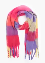 [Taking Shape] Taking Shape Bright Check Scarf in Multi - Women's Accessories Multi