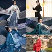 Hanfu Robe Men Clothes Ancient Chinese Traditional Dress Wei-Jin Dynasty Costume