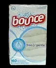 BOUNCE Clothes Softener Wrinkle Static Remover Dryer Sheets ~Free & Gentle 160Ct
