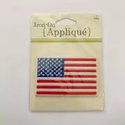 Horizon American Flag Embroidered Sew Iron On Applique Patch