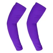 1 Pair Arm Elbow Compression Sleeve Arm Sleeve for Sport Purple M Size