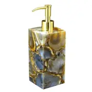 3 x 3 Inches Agate Lotion Dispenser with Royal Look Epoxy Soap Holder for Home