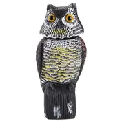 Plastic Simulation Owl Garden Decoration Blowing Fake Animals Environmentally Rescuing Mouse Shaking Owl