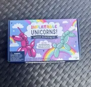 Inflatable Unicorns! Balloon Modeling Kit New 32 Balloons Hand Pump & Stickers