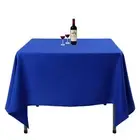 Square Tablecloth, 85 x 85 Inch, Royal Blue Table Cloth for Square or Round T...