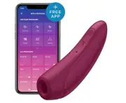Satisfyer Curvy 1+ Clitoral Vibrator - Rose Red