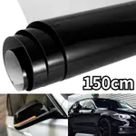 1 ROLL 150CM CAR STICKER GLOSS BLACK VINYL WRAP STICKER DECA