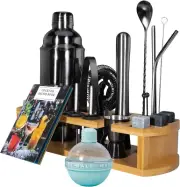 TOP G Cocktail Shaker Set 23+1Pcs Cocktail Making Set 750Ml Stainless Steel Bart