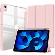MCC iPad 10.9" 2022 10th Gen Case Cover Clear Back Pencil Holder Apple [Pink]