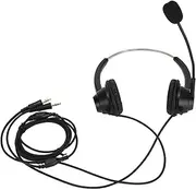 Call Center Headset Binaural Phone Headphone H360DPC On Ear Computer Headphone with Mic for Home Office Customer Service Double Sided Headset