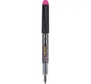 Pilot Varsity Fountain Pen Lot/4 Med Nib Black Barrel Pink Ink Office School