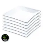 6x Home Master® Melamine Plates Square Lightweight Durable Strong 25cm
