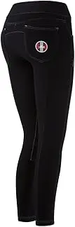 [Equi-ThËme] Equi-Theme/Equit'M Unisex's 979100208 Pull-On Breeches, Black/White Topstitching, One Size