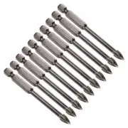 10pcs Titanium Masonry Drill Bit 6mm Cross Drill Bits Tip 78mm Yellow