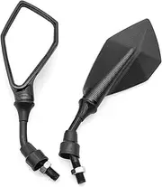 Motorcycle Rearview Mirrors Convex Wide Angle Adjustable Bicycle Bike Handlebar Side Flexible Rear Mirror(Black)