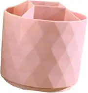 360 Rotating Makeup Brush Holder Organizer, Desk Storage Box, Desk Organizer, Makeup Brush Holder for Home, Pink
