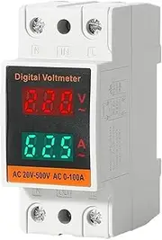 Dual Display Combination Rail Type Single Phase Digital Meter Digital Din Rail Power Meter AC Voltmeter Ammeter Energy Meter