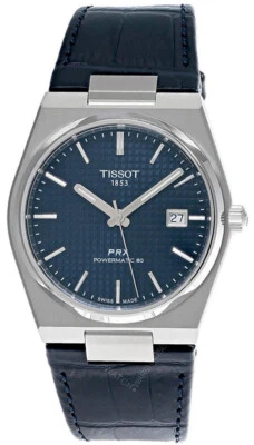 TISSOT PRX POWERMATIC 80 40MM BLU LTHR STRAP MEN'S WATCH T137.407.16.041.00