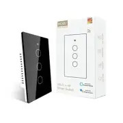 MoesGo WiFi Smart Wall Light Switch,Glass Panel, Multi-Control(3 Way)