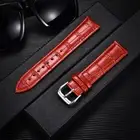 17mm Red Calfskin Leather (Change Tool + Springs Included) Watch Strap/Band
