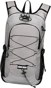 Pegciuho Hydration Pack Hydration Backpack Breathable Knapsack for Adults Sports Hiking Rucksack Running Backpack for Mountaineering, Gray