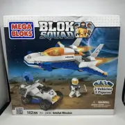 Mega Bloks Blok Squad Orbital Mission 162 Pcs 2436 NIB 2010 Space Ship 2 Figures