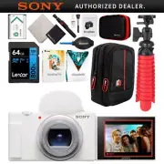 Sony ZV-1 II Vlog Camera with 4K Video Content Creators & Vloggers White Bundle