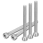 M3x30mm(DxH) Hex Socket Head Cap Screw 100Pack 304 Stainless Steel Silver