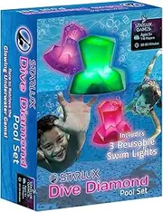 Starlight Swimming Dive Diamond Pool Set: Light Up, Glow-in-The-Dark Underwater Diving Game Pool Toys