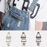 2 Sets Suspenders Buckle Adjustable Gourd Brace Clip Overalls Parts Metal Button