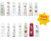BUNDLE - Dove Unisex Shampoo 250ml & Conditioner 200ml, Mix Bundle 8pk