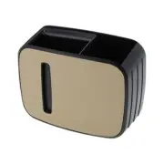 Car Trash Can Durable Front Seat Back Row Faux Leather Trash Bin Beige 1 Set