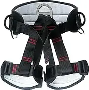Climbing Harness | Adjustable Half Body Safety Harness | Thickened Waist Support Belt | Strong Load-Bearing Gear for Tree Climbing, Rappelling, Bouldering, Rescue Work