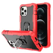 MCC Stylish Shockproof iPhone 12 Pro Max Case Cover Apple Heavy Duty Tough [Red+Black]