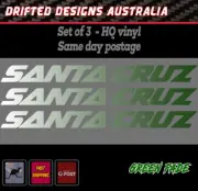 Santa Cruz Carbon Style Frame Decals - set of 3 green white Fade Nomad Bronson