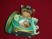 Thomas Kinkade Little Shopkeepers Collection Yorkie Dog in Hat Box