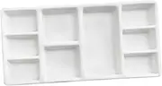 Ceramic Paint Pallet Rectangular Watercolor Paint Tray for Artists Hobbyists