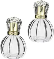 Beavorty Elegant 50ml Glass Perfume Bottles 2pcs Travel Size Perfume Spray Bottles for Refill for Fragrance Storage
