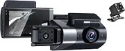 [Docooler] Triple Camera Dash Cam 1080P HD Car DVR Car Security Camera 170° Ultra-Wide Angle Infrared Night Vision 24h Loop Recording Parking Monitoring