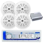 Dual Electronics Marine Bluetooth Receiver, 4x 4'' 100W Speakers, Amplifier