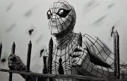 SPIDER-MAN ORIGINAL REALISITC ART Nicholas Hammond MARVEL COMICS 11X17 MINTY WOW