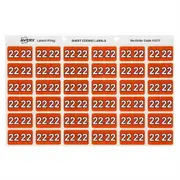 Avery 22 Side Tab Colour Coding Label Roll Orange (500pcs)